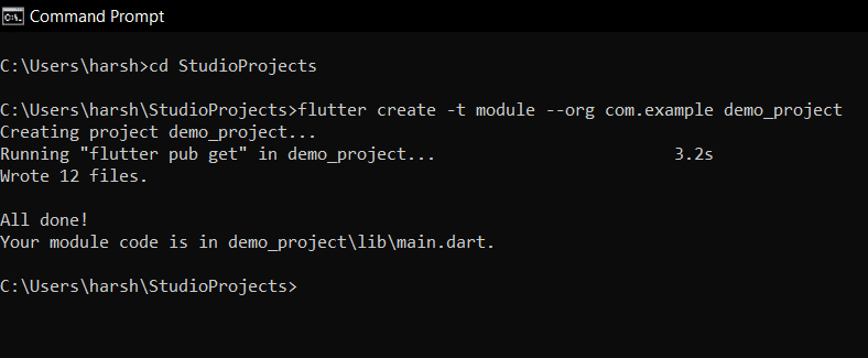 create-a-new-flutter-module