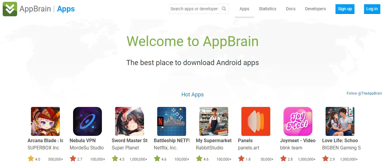 AppBrain - android alternative app store