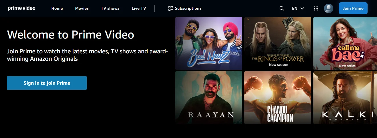 Amazon Prime Video - aniwatch alternatives