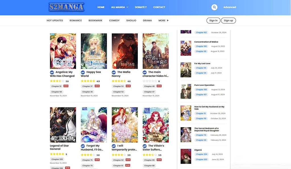 S2manga - Mangapark Alternatives