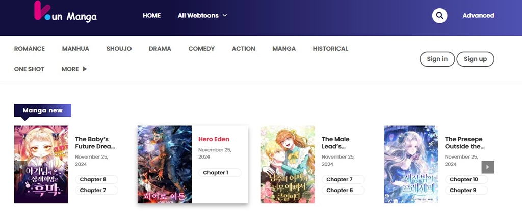 Kun Manga - Mangapark Alternatives