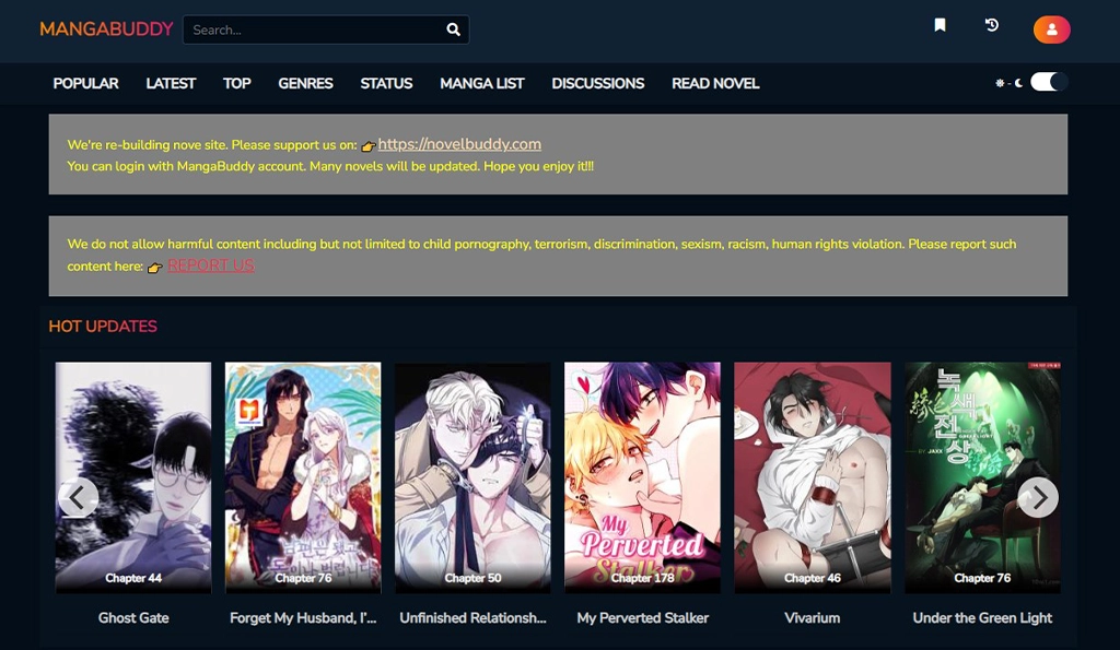 Mangabuddy - mangapark alternatives