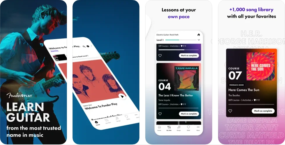 Fender Play - best free guitar learning app