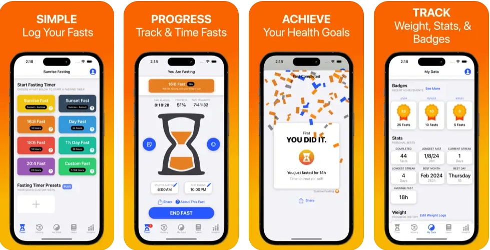 sunrise fasting - best fasting app free