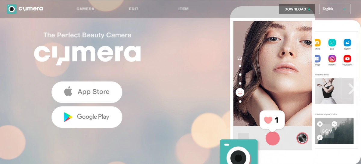 cymera - filter camera app