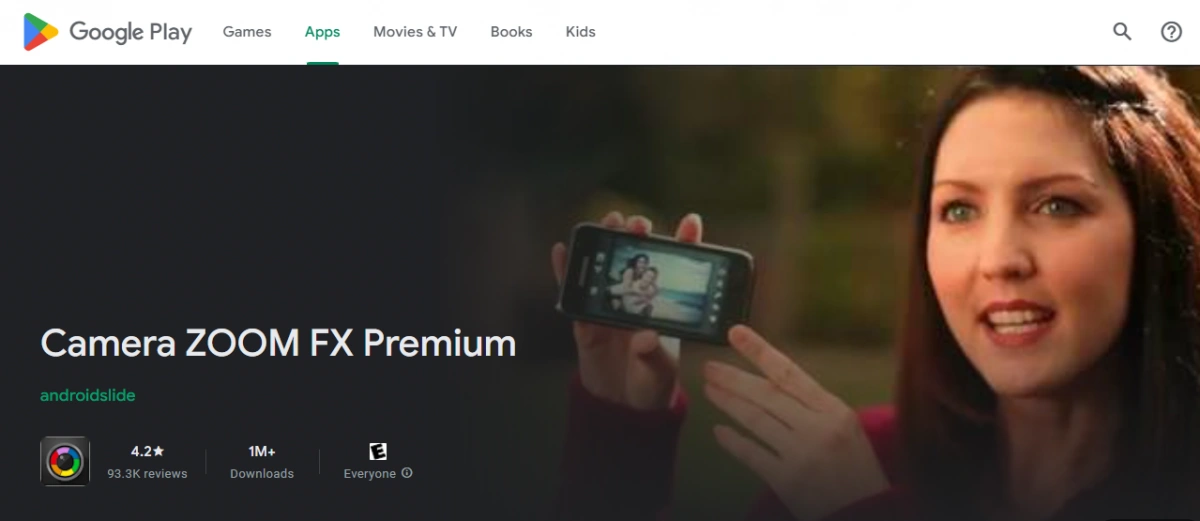 Camera ZOOM FX - best filter camera app for android