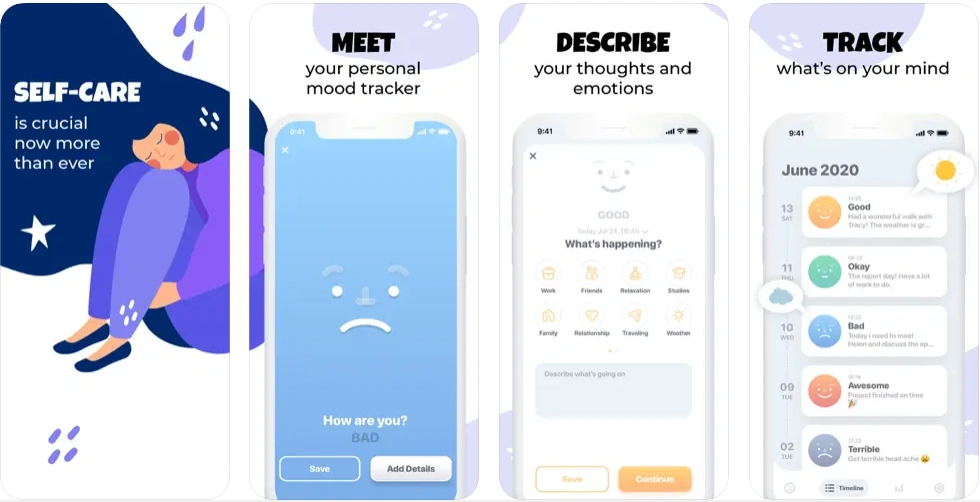 Moodnotes - mood tracker app
