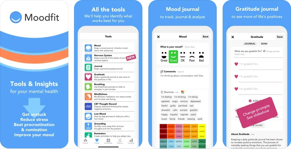 Moodfit - mood tracker app
