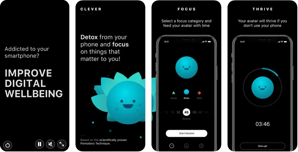 Cleverest - best digital detox app