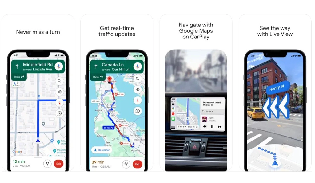 Google Maps - smartwatch apps