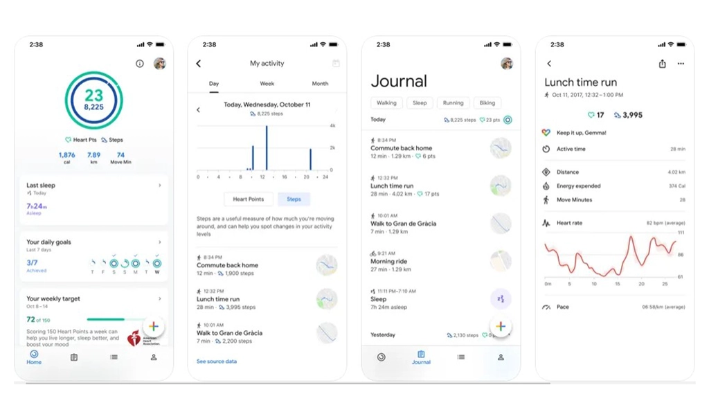 Google Fit - smartwatch application
