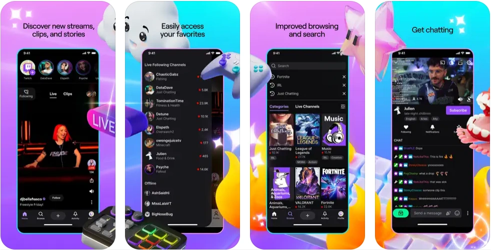 Twitch Live Streaming App