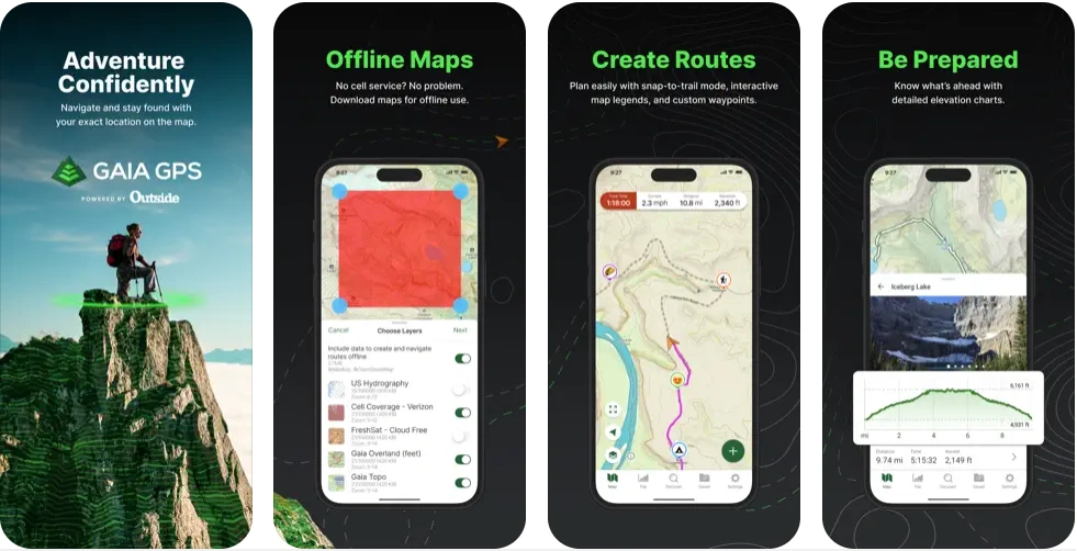 Gaia GPS - best gps tracker