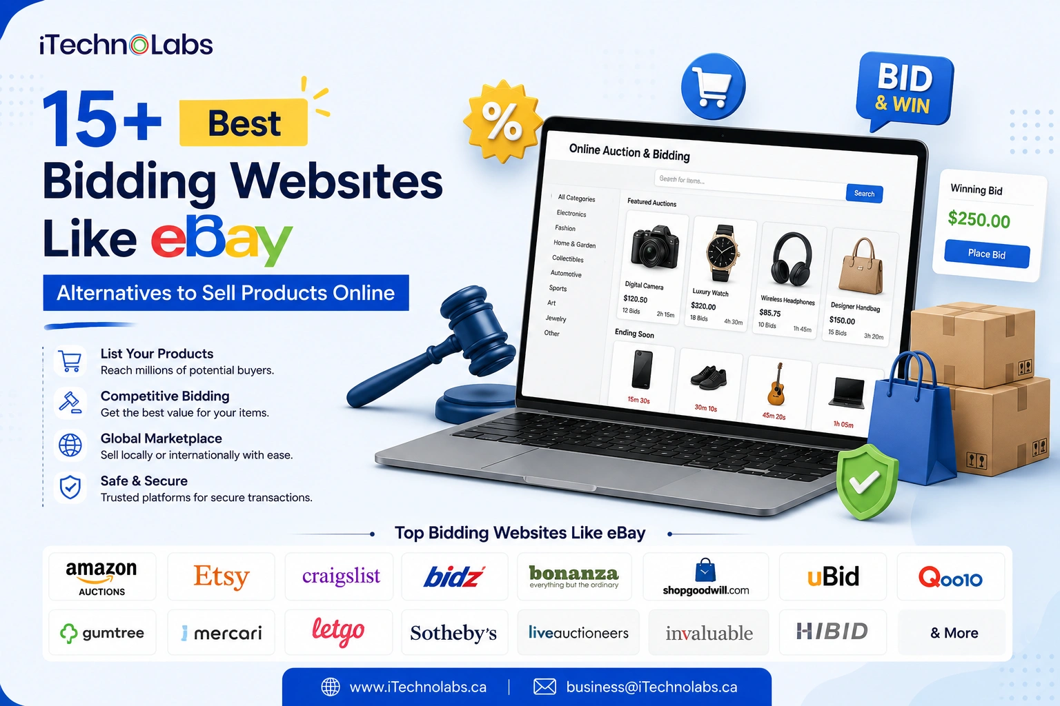15+ Best Bidding Websites Like eBay Alternatives to Sell Products Online