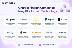 Chart of Fintech Companies Using Blockchain Technology