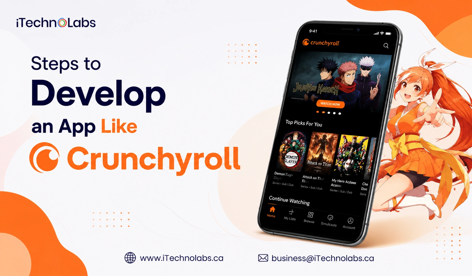 Steps to Develop an App Like Crunchyroll