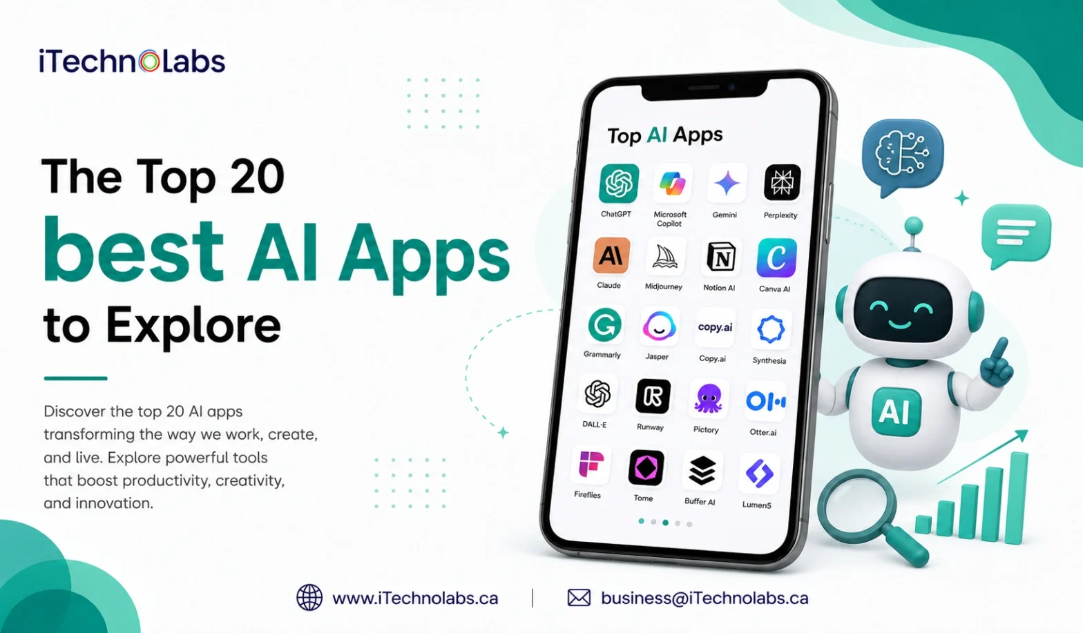 The Top 20 best AI Apps to Explore